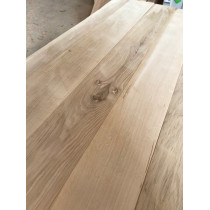 Selbstbau-Set, DIY, Eiche, Massivholz Tischplatte, gehobelt, Baumkanten 120x60x4,5cm 